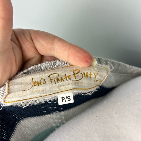 Jen’s Pirate Booty SWALLOWTAIL Gray Maxi Dress Metallic Asymmetrical Sz S - Picture 9 of 13